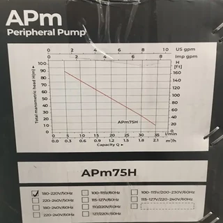 پمپ آب یک اسب محیطی فشار بالای لئو مدل APm75H 